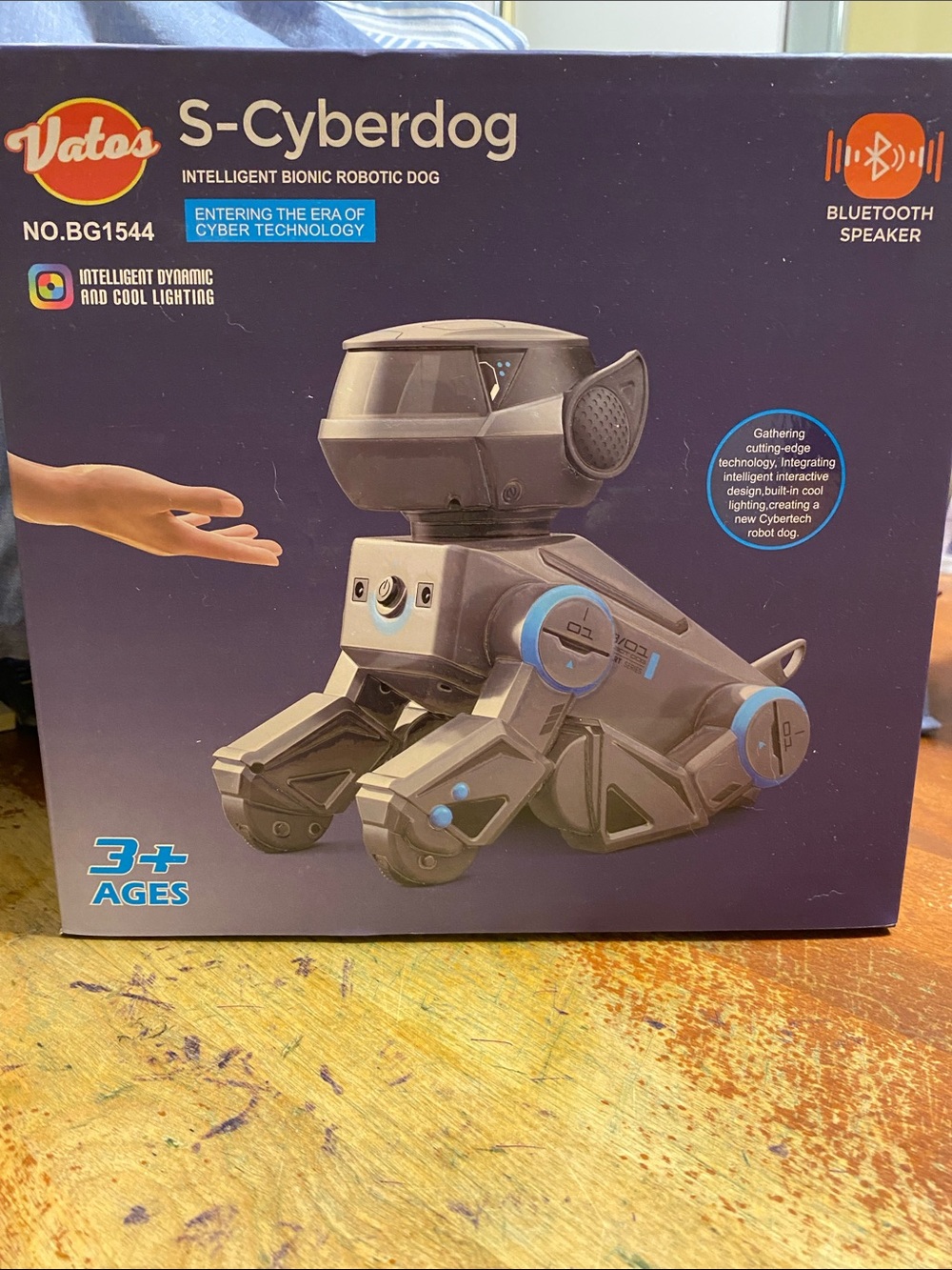 S-Cyberdog Kids Robotic Dog Toy - Black with Blue Accents